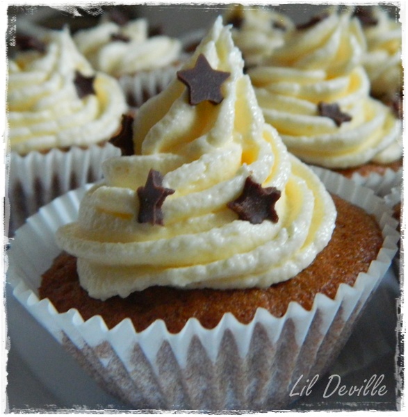 Coffee cupcake with almond buttercream